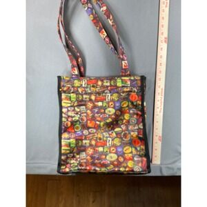 Sydney To Go Vintage Travel Stamp Print Tote Bag Multi Color Shoulder Bag Zip